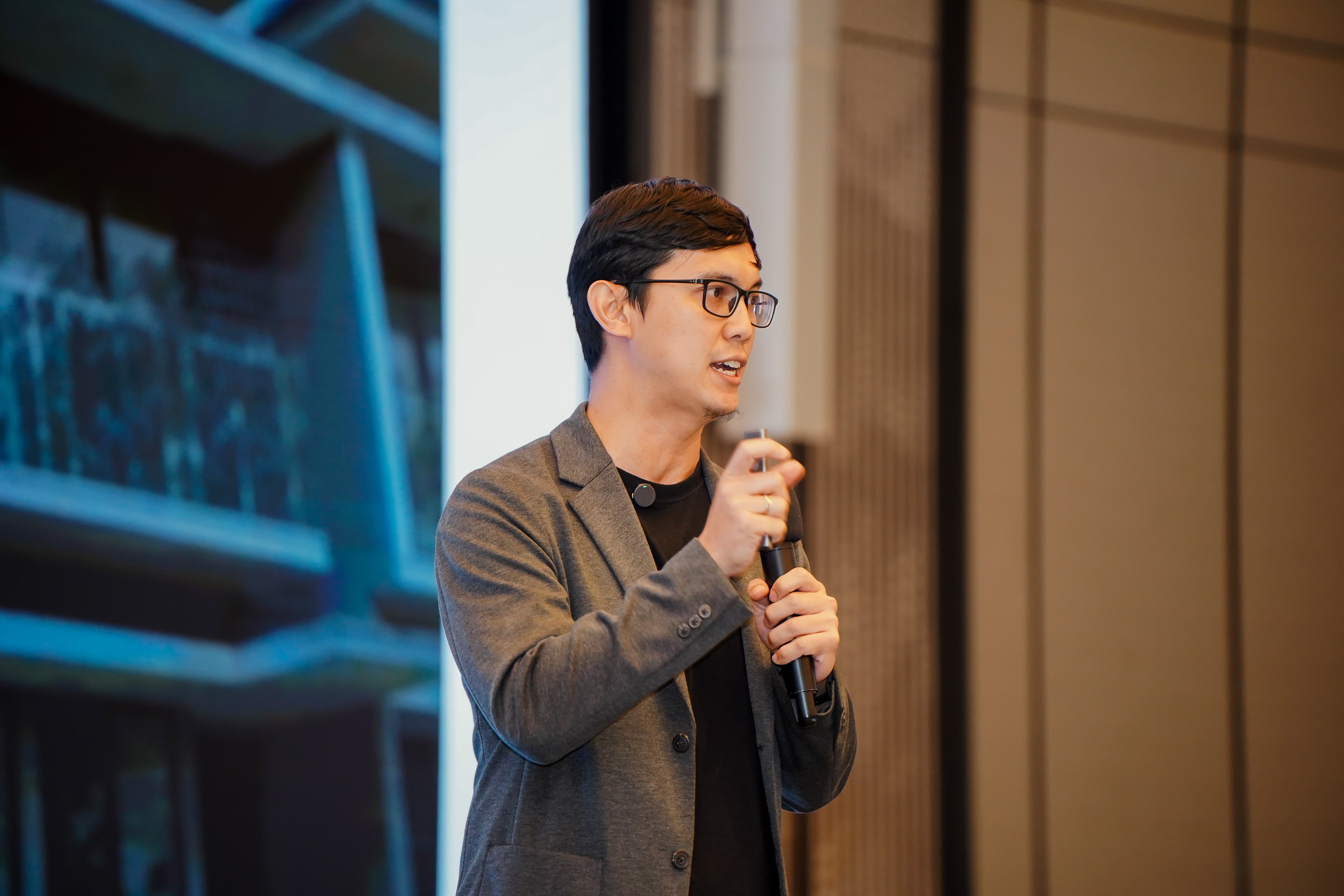 Presenting at professional corporate event